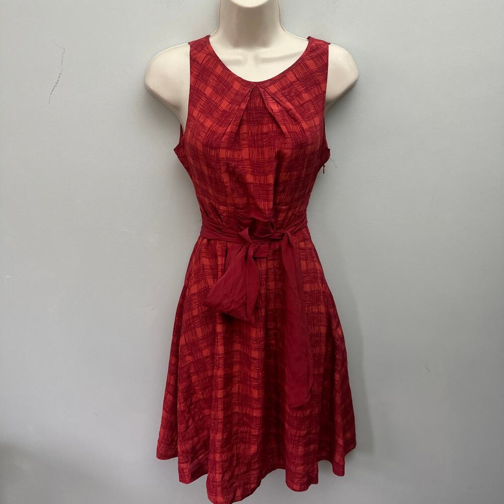 Girls From Savoy Anthropologie Dress 0 Red Silk Gogi Dainty Feminine Coquette